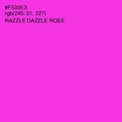 #F533E3 - Razzle Dazzle Rose Color Image