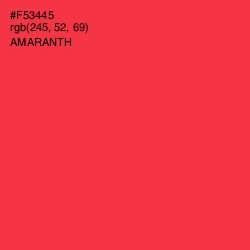 #F53445 - Amaranth Color Image