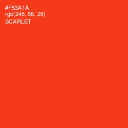 #F53A1A - Scarlet Color Image