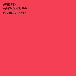 #F53F54 - Radical Red Color Image