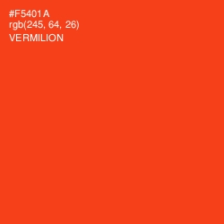 #F5401A - Vermilion Color Image