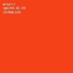 #F54117 - Vermilion Color Image