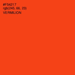 #F54217 - Vermilion Color Image