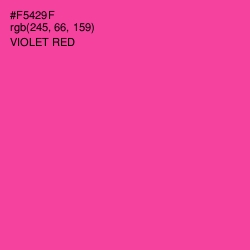#F5429F - Violet Red Color Image
