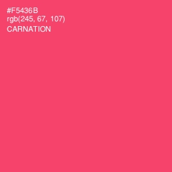 #F5436B - Carnation Color Image