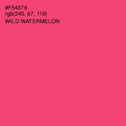 #F54376 - Wild Watermelon Color Image