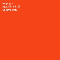 #F54417 - Vermilion Color Image