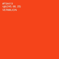 #F54419 - Vermilion Color Image