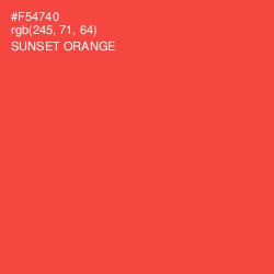 #F54740 - Sunset Orange Color Image