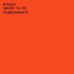 #F54A21 - Pomegranate Color Image