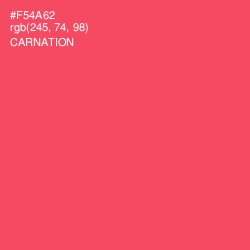 #F54A62 - Carnation Color Image