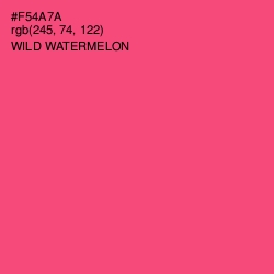 #F54A7A - Wild Watermelon Color Image