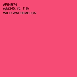 #F54B74 - Wild Watermelon Color Image