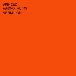 #F54C0C - Vermilion Color Image