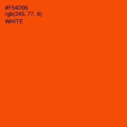 #F54D06 - Vermilion Color Image