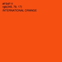 #F54F11 - International Orange Color Image