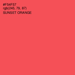 #F54F57 - Sunset Orange Color Image