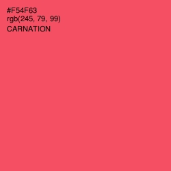 #F54F63 - Carnation Color Image