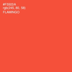 #F5503A - Flamingo Color Image