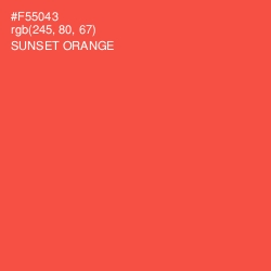 #F55043 - Sunset Orange Color Image