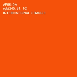 #F5510A - International Orange Color Image