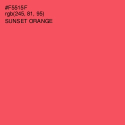 #F5515F - Sunset Orange Color Image
