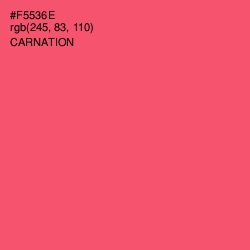 #F5536E - Carnation Color Image
