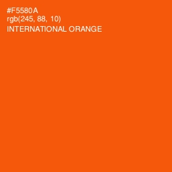 #F5580A - International Orange Color Image