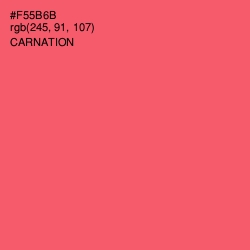 #F55B6B - Carnation Color Image