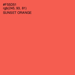 #F55D51 - Sunset Orange Color Image