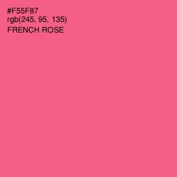 #F55F87 - French Rose Color Image
