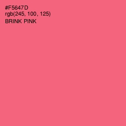 #F5647D - Brink Pink Color Image