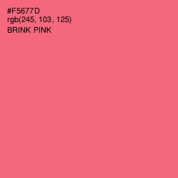 #F5677D - Brink Pink Color Image