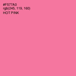 #F577A0 - Hot Pink Color Image