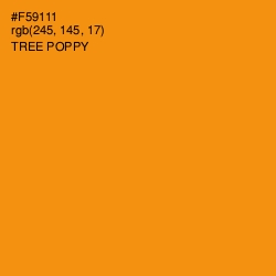 #F59111 - Tree Poppy Color Image
