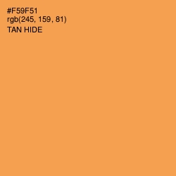 #F59F51 - Tan Hide Color Image