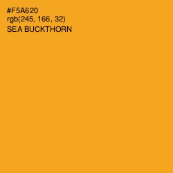 #F5A620 - Sea Buckthorn Color Image