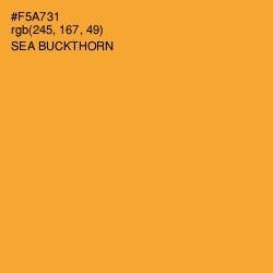 #F5A731 - Sea Buckthorn Color Image