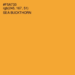 #F5A733 - Sea Buckthorn Color Image