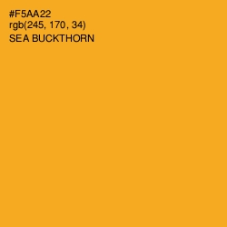 #F5AA22 - Sea Buckthorn Color Image