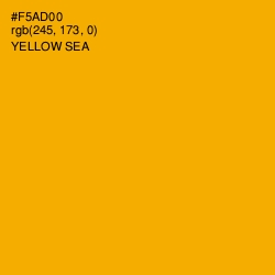 #F5AD00 - Yellow Sea Color Image