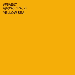 #F5AE07 - Yellow Sea Color Image