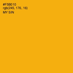 #F5B010 - My Sin Color Image