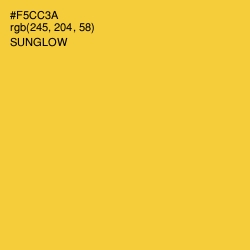 #F5CC3A - Sunglow Color Image