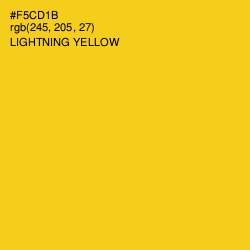 #F5CD1B - Lightning Yellow Color Image