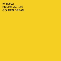 #F5CF22 - Golden Dream Color Image