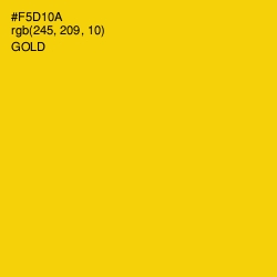 #F5D10A - Gold Color Image