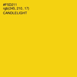 #F5D211 - Candlelight Color Image