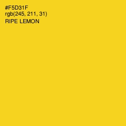 #F5D31F - Ripe Lemon Color Image