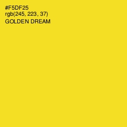 #F5DF25 - Golden Dream Color Image